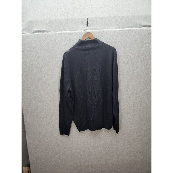 Tricots St Raphael XL Argyle Half-Zip Sweater - Navy & Gray - Picture 4 of 4